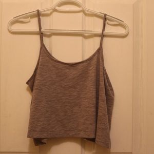 Simple Gray Cropped Tank